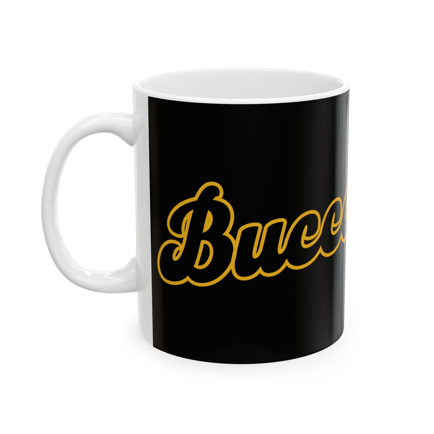 Bucco Bantr Script Ceramic Mug, (11oz, 15oz)