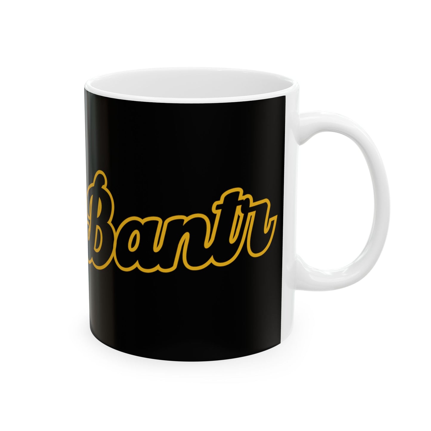 Bucco Bantr Script Ceramic Mug, (11oz, 15oz)