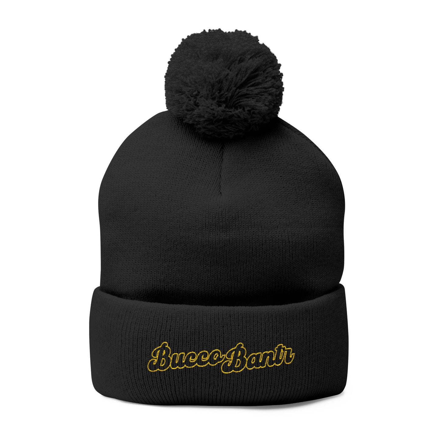 Pom-Pom Knit Cap (Embroidery)