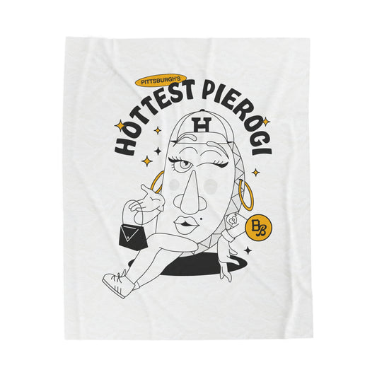 Pittsburgh's Hottest Pierogi Velveteen Plush Blanket